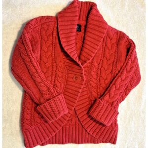 Baby Gap Cardigan Size 3T Red Christmas Fall Baby Girls Clothes Sweater